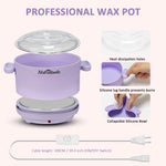 Flexible purple silicone wax pot being cleaned by peeling out hardened wax residue