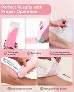 Waxfans roll on wax warmer for hair removal displaying packaging contents and accessories.