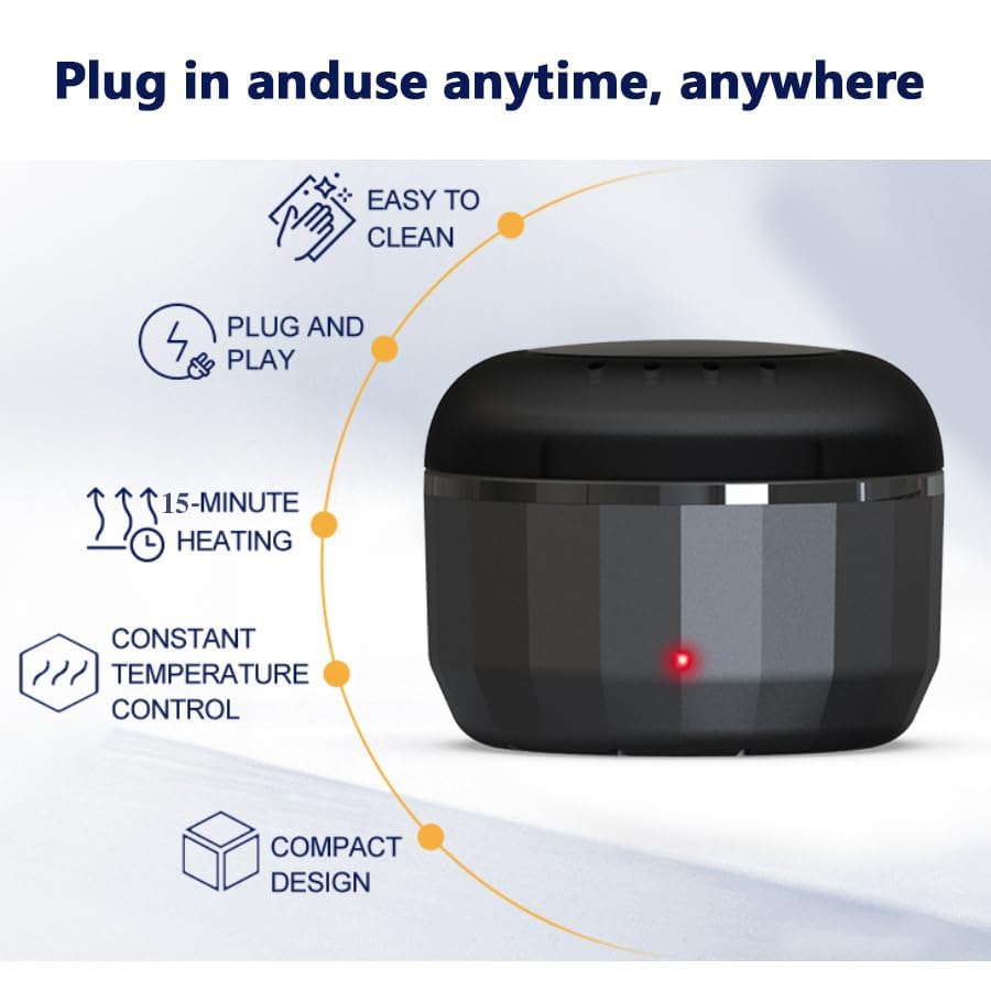 Foneso ear and nose hair waxing system showing the smart constant temperature indicator light glowing to signal safe application readiness