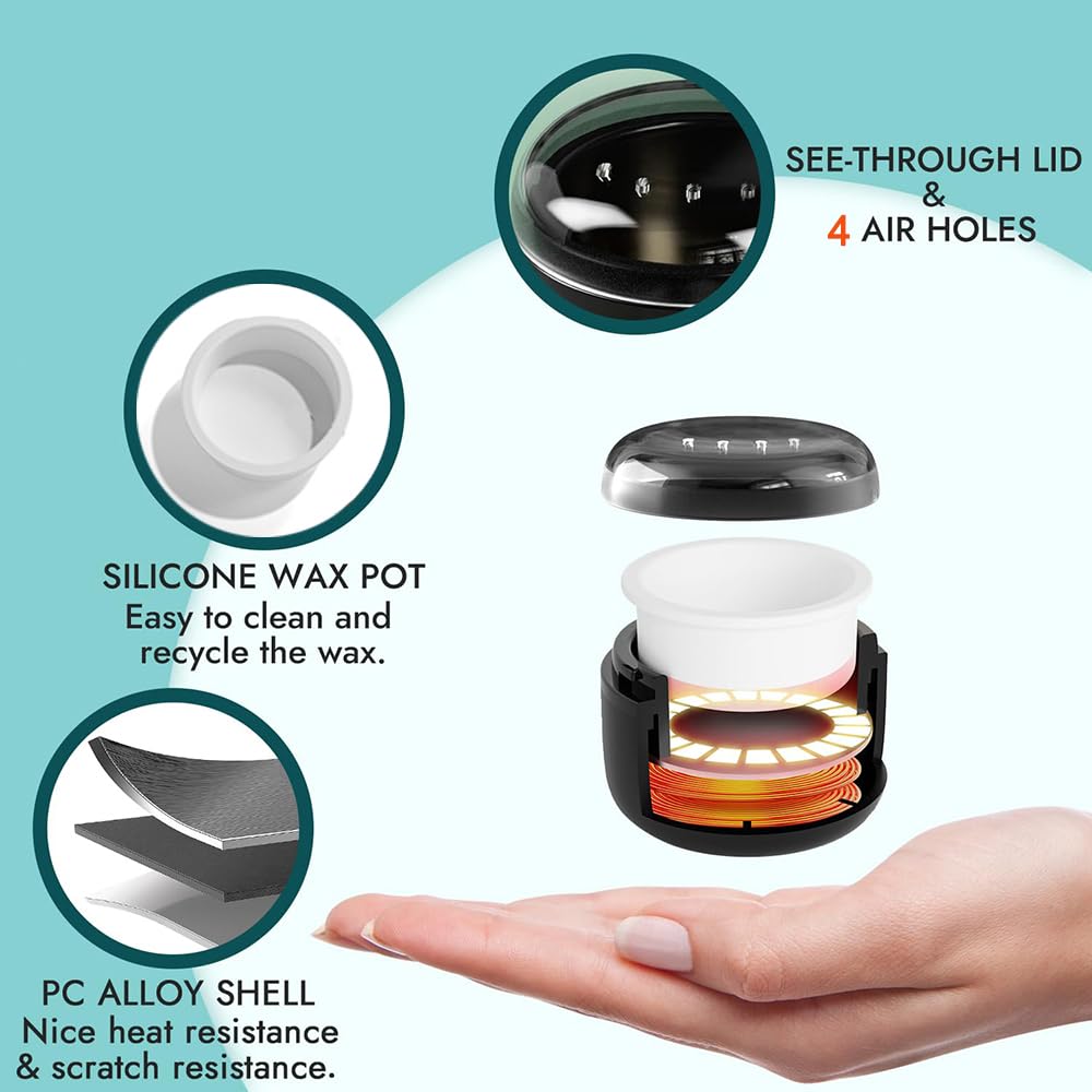 Foneso compact facial wax melter machine alongside mustache stencils for precise hair removal around the upper lip area