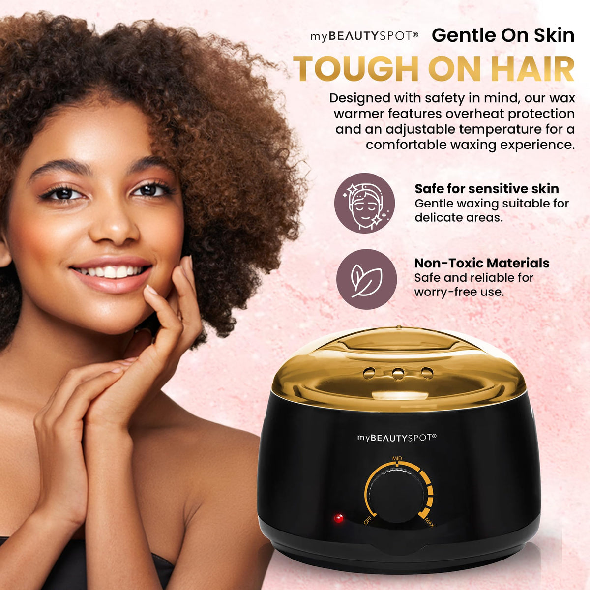 Premium electric wax warmer with removable inner metal pot for easy cleaning