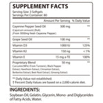 Ltqxgt premium blood circulation and leg vein health capsules supplement info label