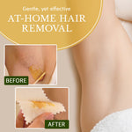 MOOM organic sugar wax box packaging detailing instructions for sensitive skin use