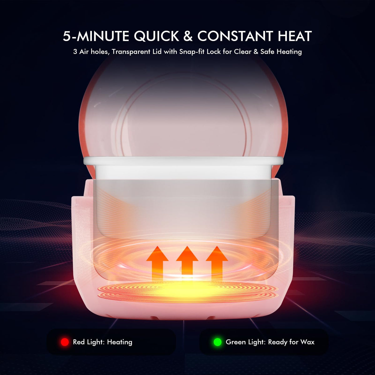 USB powered compact wax heater with specialized nose hair sticks for grooming.