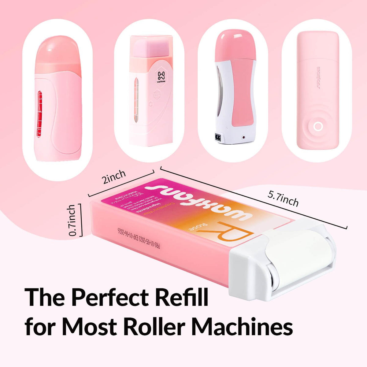 Waxfans rose wax cartridge refills alongside tear resistant non woven waxing strips