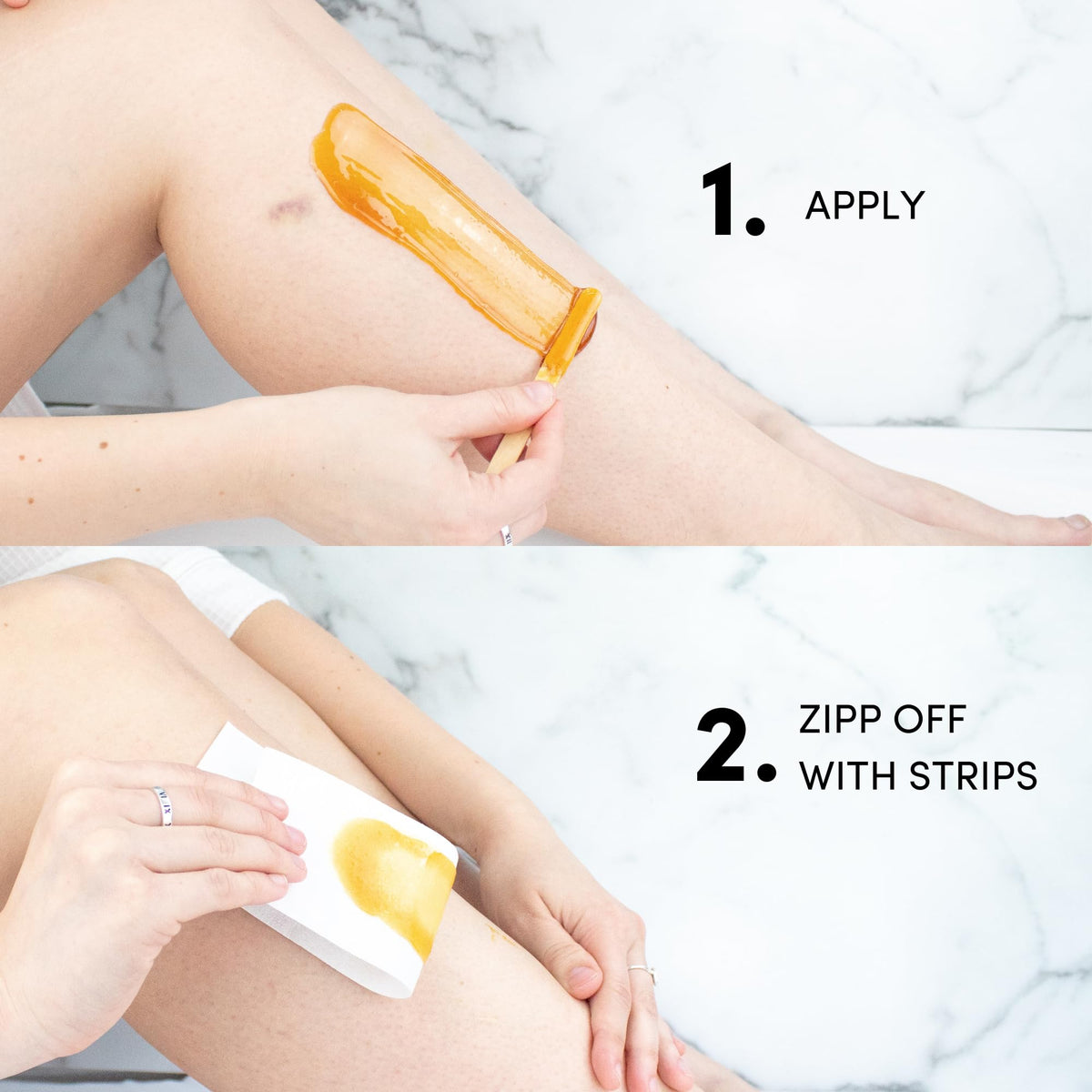 Sensitive skin cold wax hair remover kit components for face and body grooming at home