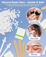 Side view of the twenty specialty nose hair applicator sticks included in the kit
