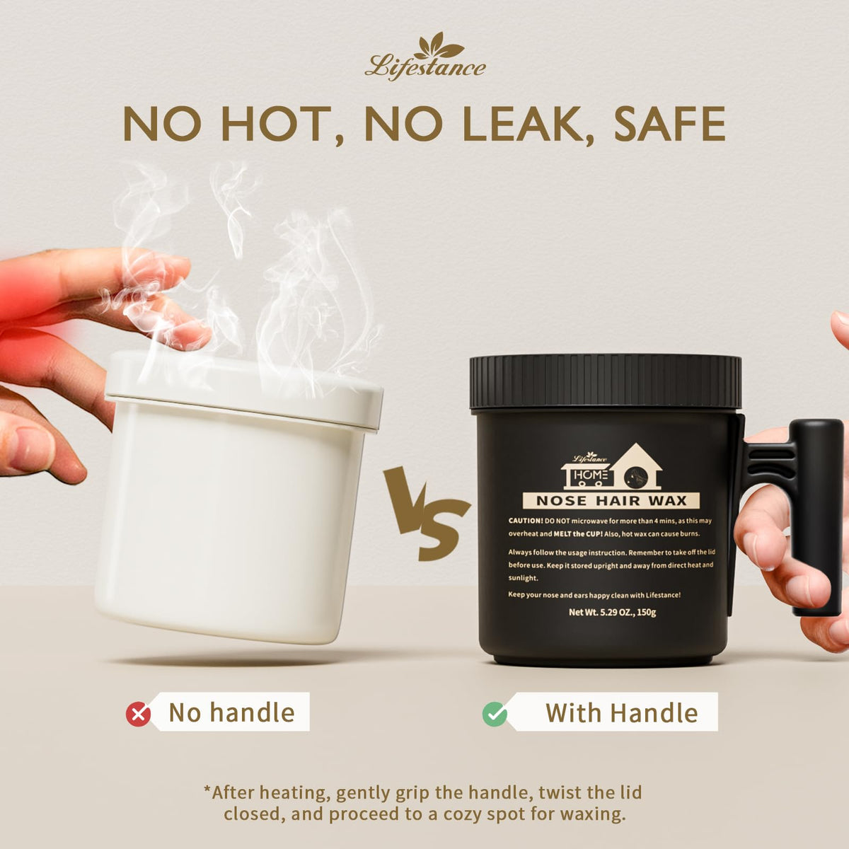 Nose hair wax kit package contents for men and women hair removal