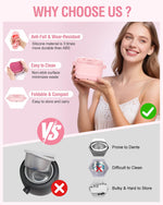 Beloving electric waxing heater machine collapsed flat demonstrating its compact travel friendly portable design.