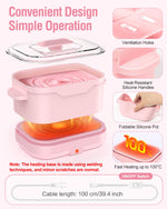 Beloving silicone waxing kit demonstrating the easy cleaning process as hardened wax peels off the flexible bowl.
