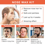 Side view of the premium at home facial hair waxing kit box showing complete product specifications