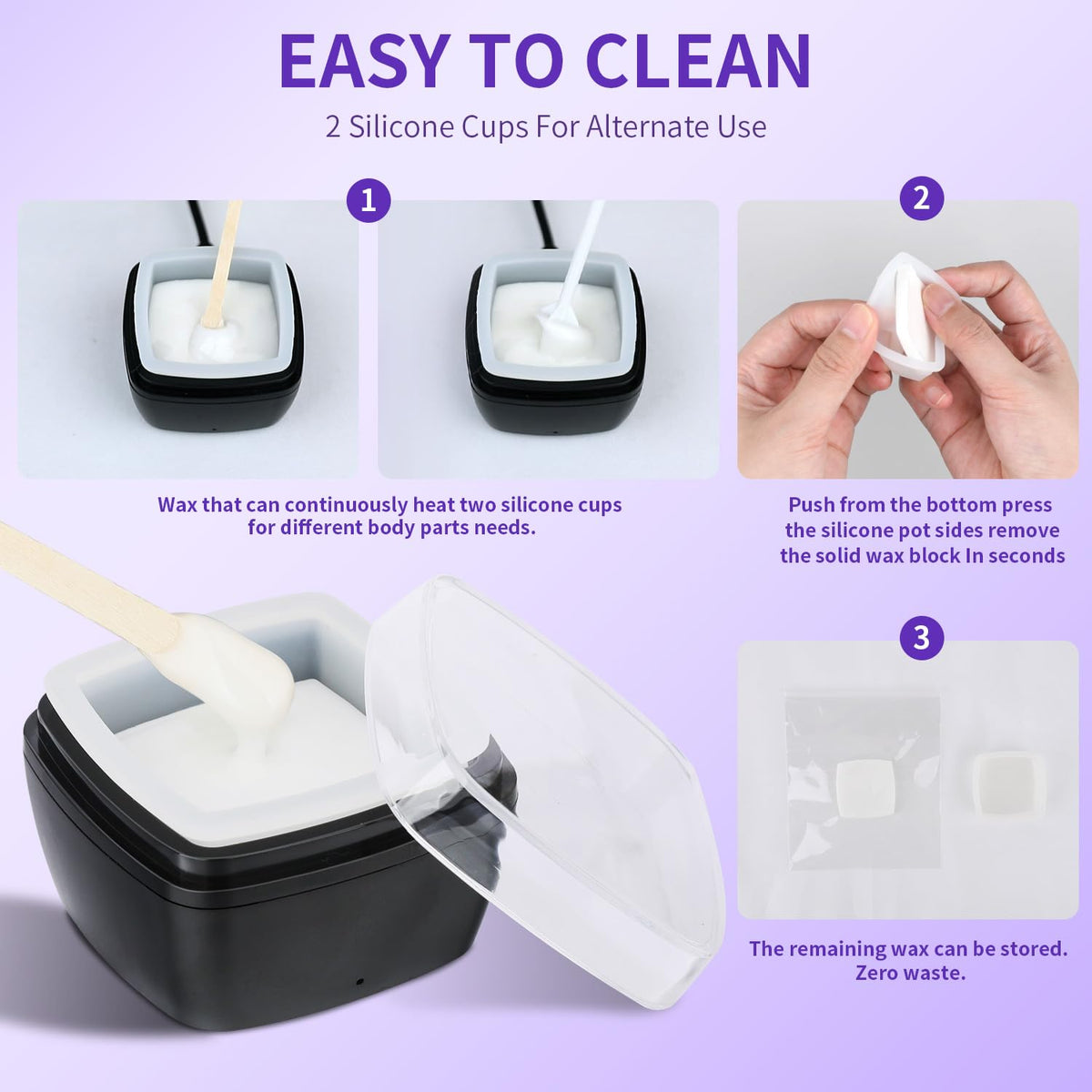 BLUETOP ear and nose hair waxing kit showing detail of the dual-purpose applicator tip