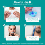 Microwave safe blue silicone melting cup with hard wax beads for nose hair removal
