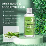VUEYAA cooling aloe vera gel bottle for soothing redness and calming post wax skin irritation