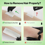 Waxers depilatory kit items organized detailing the complete set for men and women