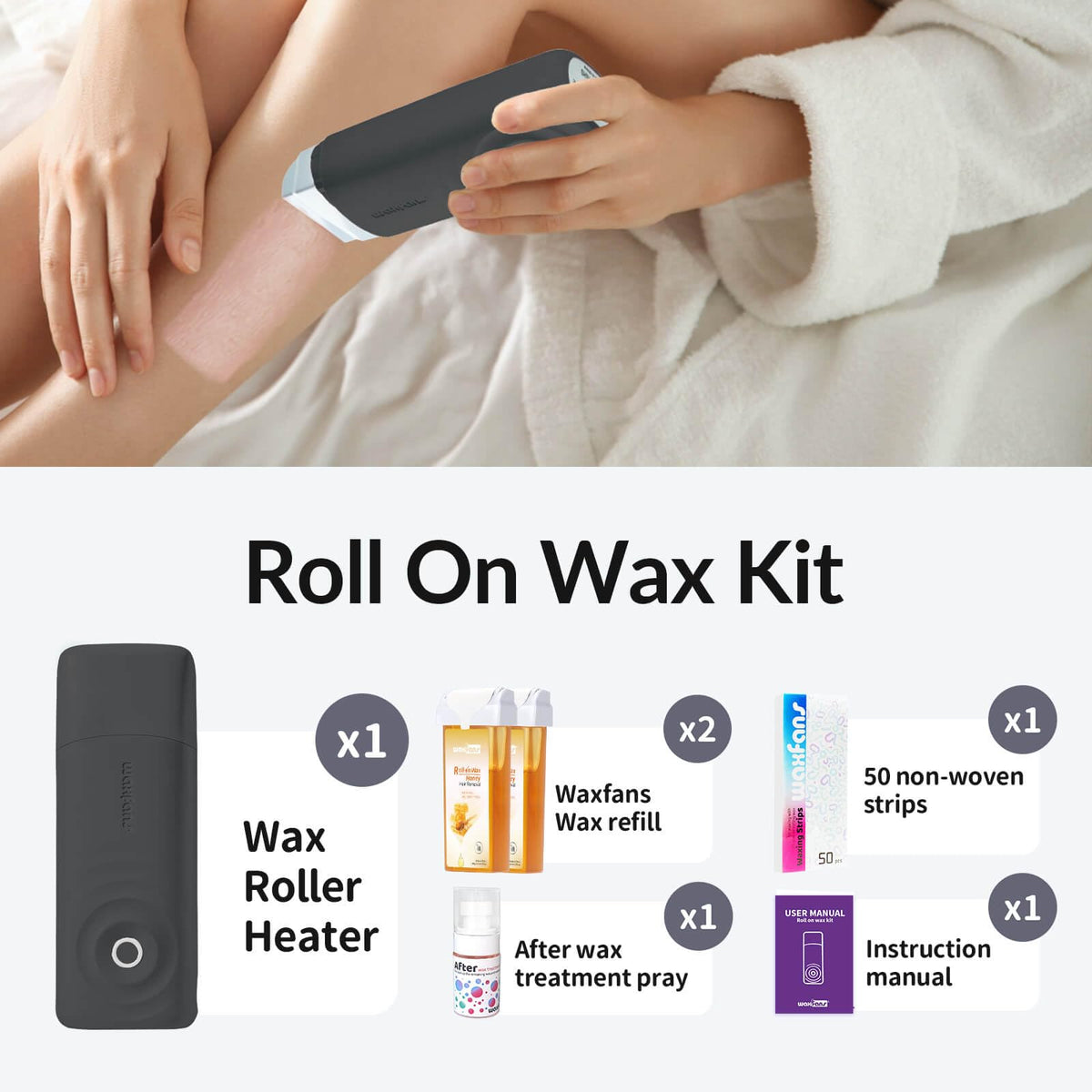 At home waxing kit for arms legs and face hair removal instruction guide