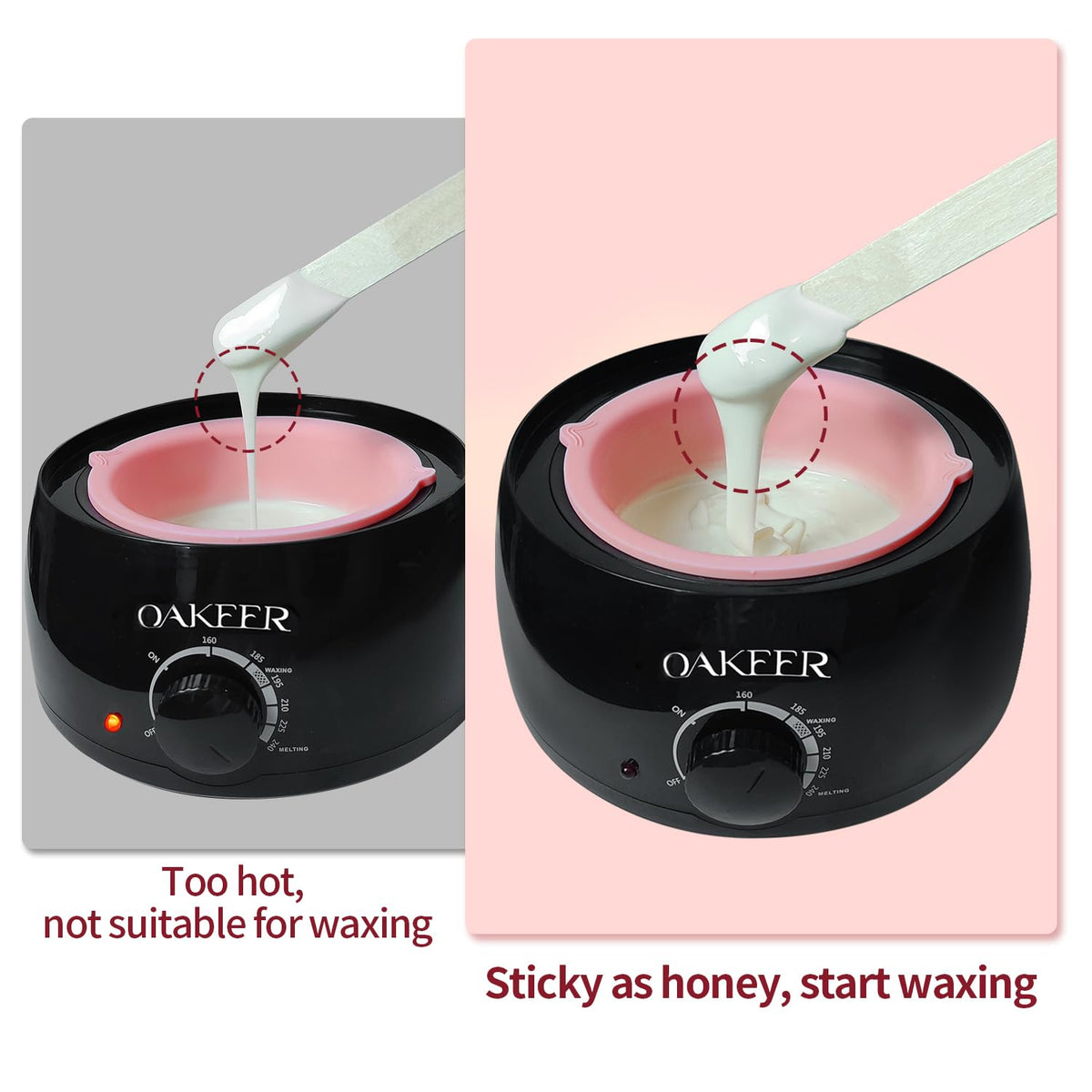 Compact and sleek packaging box of the authentic Oakeer home hair removal kit.