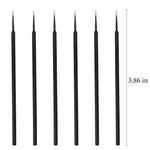 Close up of 1.5 millimeter black micro applicator brush tip