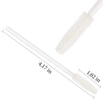 Close up of Myaokue-Up white silicone lash brush head