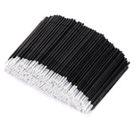 Close up of black micro brush applicator tip