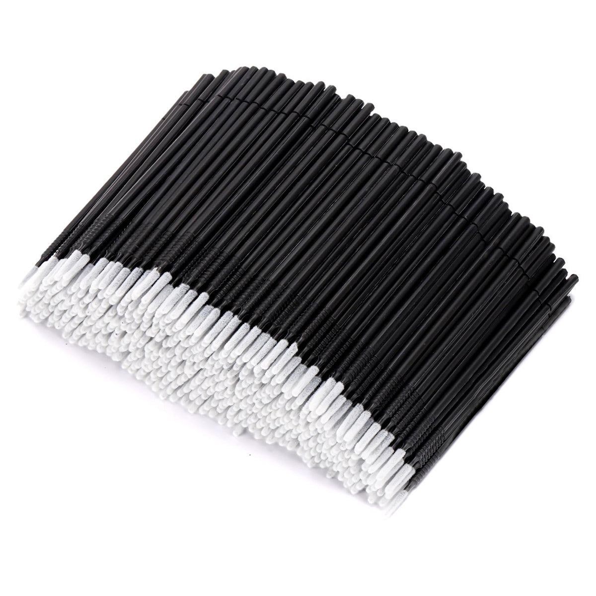 Close up of black micro brush applicator tip