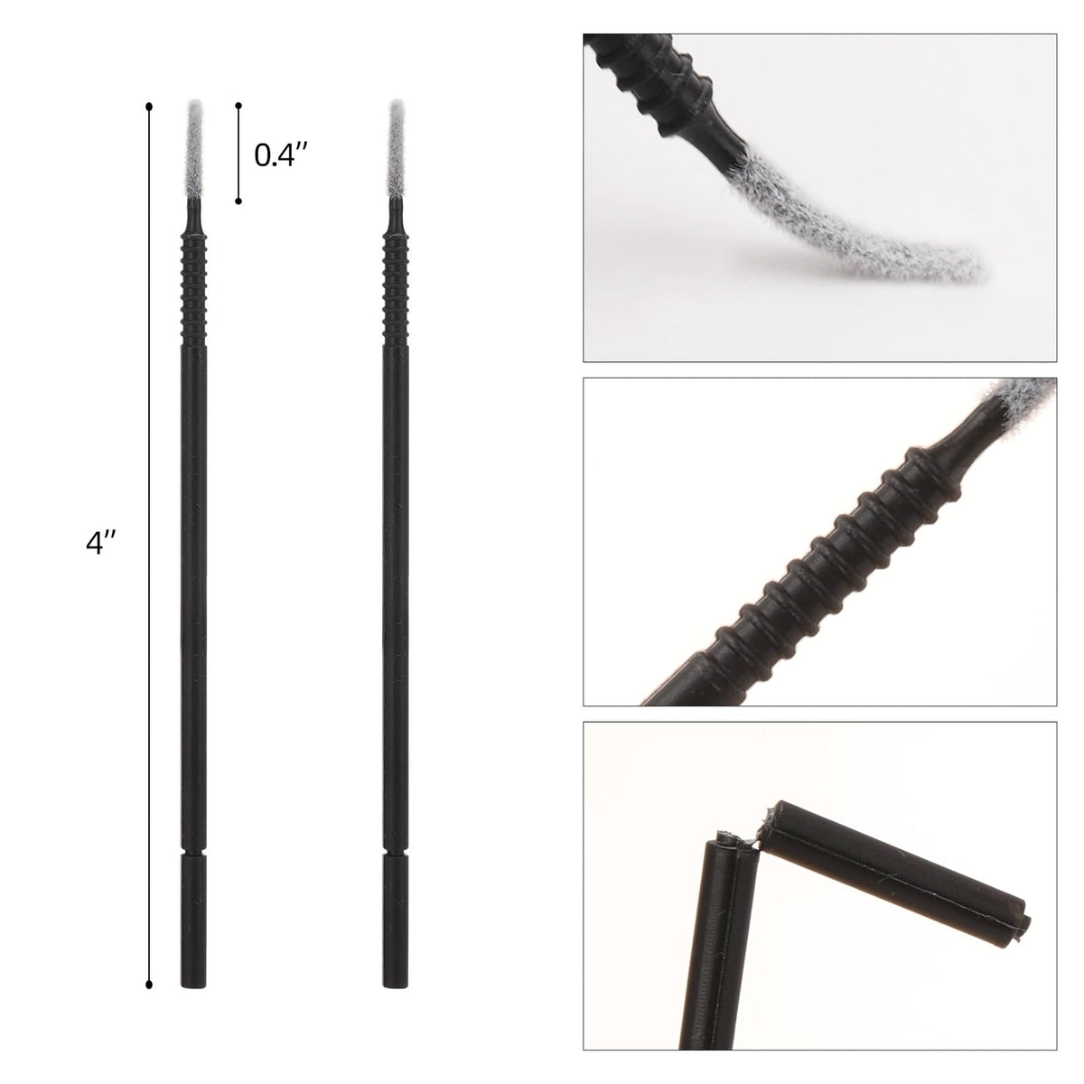Tbestmax micro brushes showing flexible bendable neck