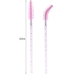 Colorful crystal handle disposable spoolies for eyelashes