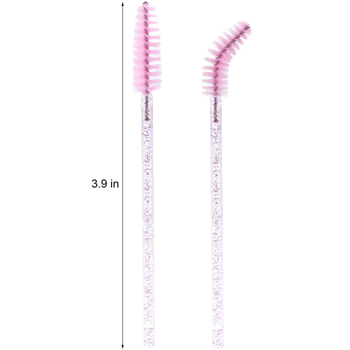Colorful crystal handle disposable spoolies for eyelashes