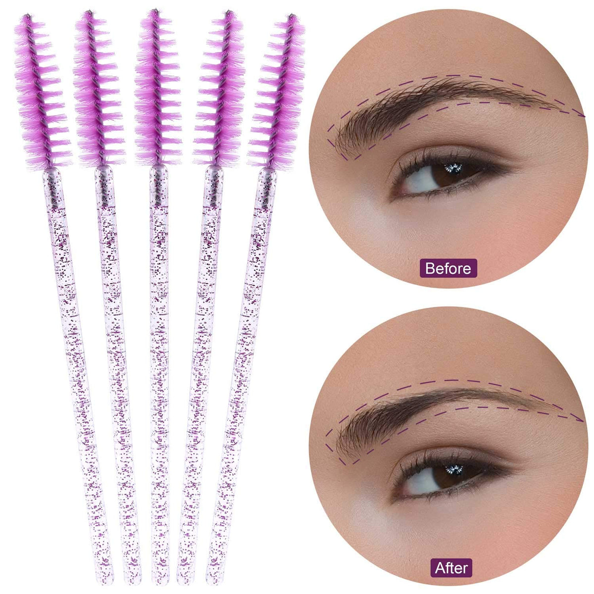 Five color variety pack of Tbestmax makeup spoolies
