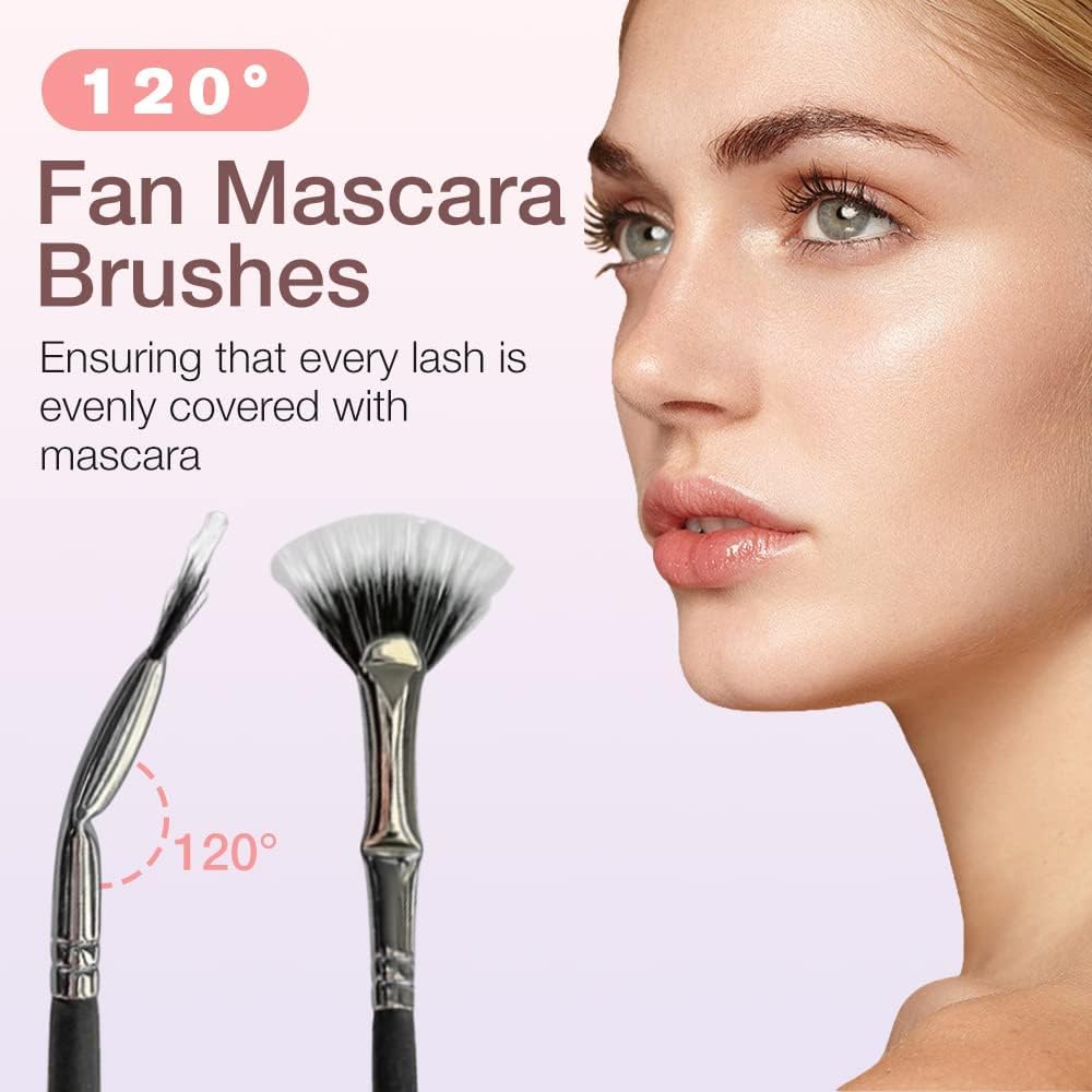 BusyLive mascara fan brush showing folding mechanism
