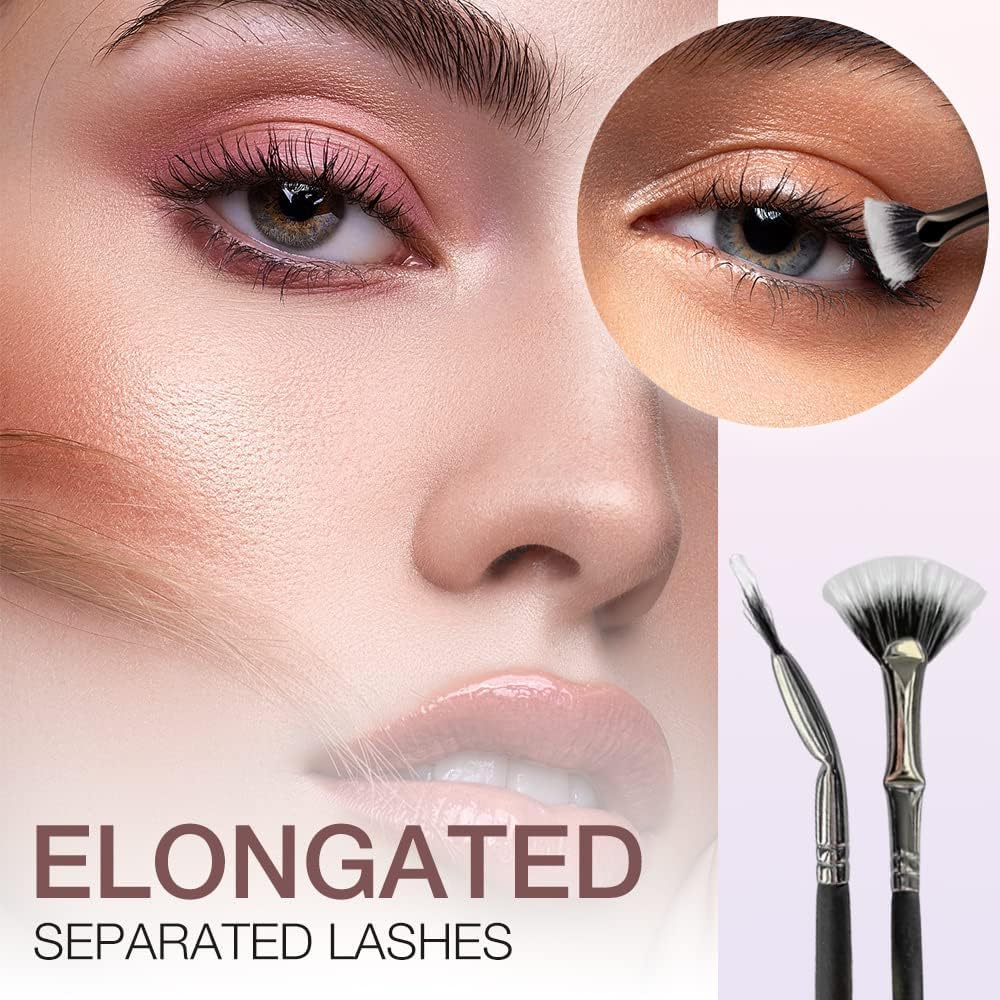 Close up of 120 degree angled scalloped lash bristles