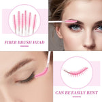 Pink crystal mascara wand inside protective travel tube