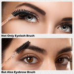 Close up of crystal handle and black mascara brush head