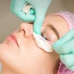 Professional application of eyelash glue with Jassins microbrush