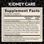 Crystal Star Kidney Care vegetarian capsules displayed next to its authentic USA import packaging.