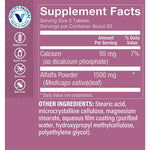 The Vitamin Shoppe Alfalfa 250 tablets supplement bottle label details