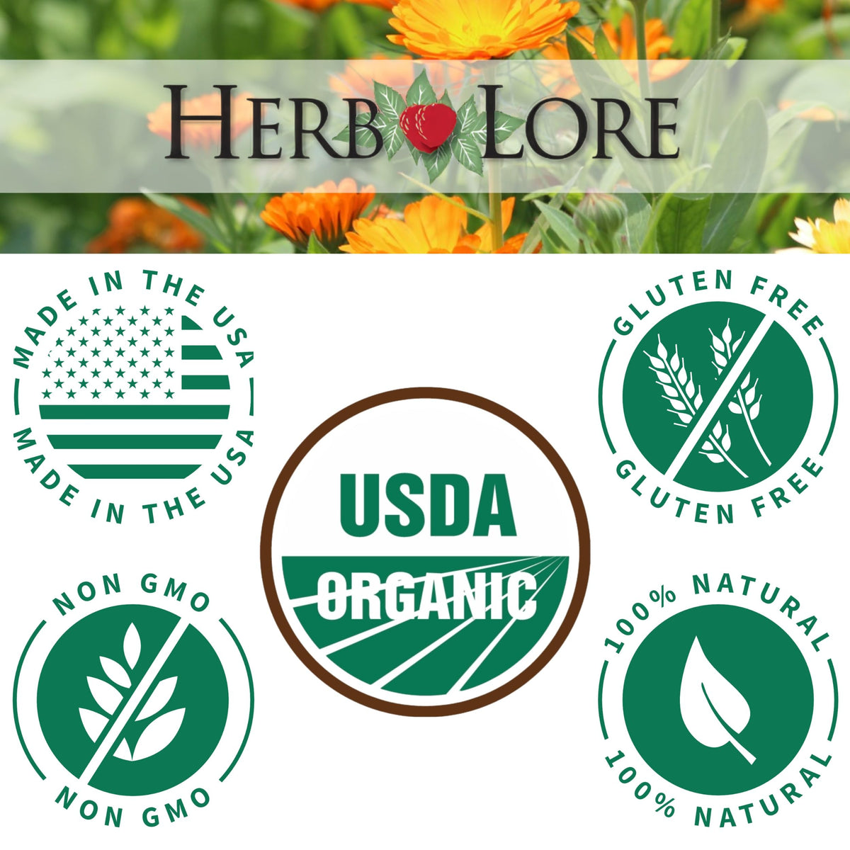 Herb Lore Organic Alfalfa Leaf Tincture nutritional label