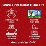 Six boxes of Bravo Tea Lion's Mane mushroom herbal tea