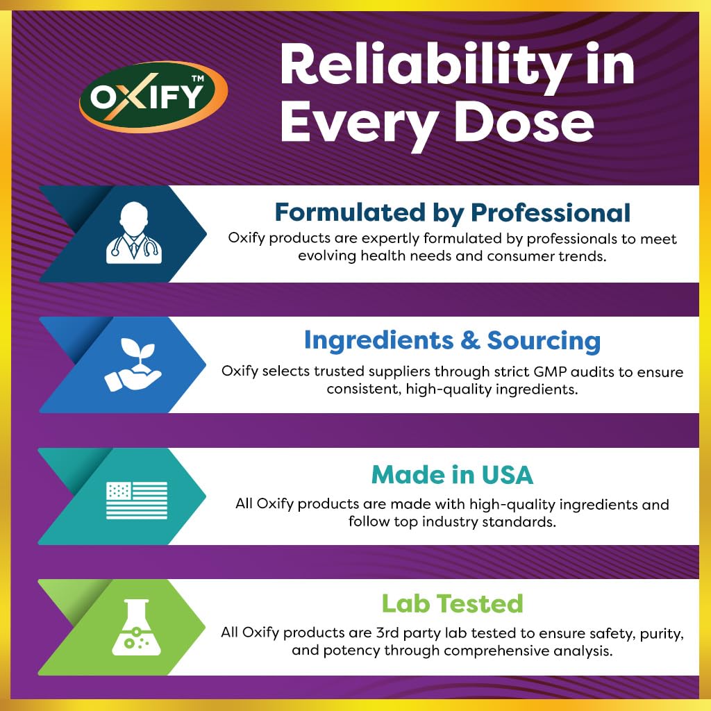 Oxify Alfalfa capsules showing non-GMO and gluten-free seals
