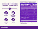 Side angle of BioEmblem natural relaxation supplement for adult night time wellness