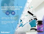 BioEmblem natural sleep aid dietary supplement bottle isolated on clean background