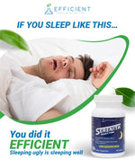 Close up shot of the sixty herbal sleep tablets from Serenita for calming nerves.