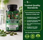Potent Garden superfood greens 120 count bottle side profile