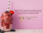 Hallelujah Diet BarleyMax organic barley and alfalfa supplement side view