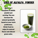 Essencea Alfalfa Leaf Powder nutritional label details