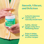 Further Food premium matcha container back view with ingredients