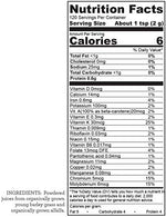 Close up of Hallelujah Diet BarleyMax organic certification seal