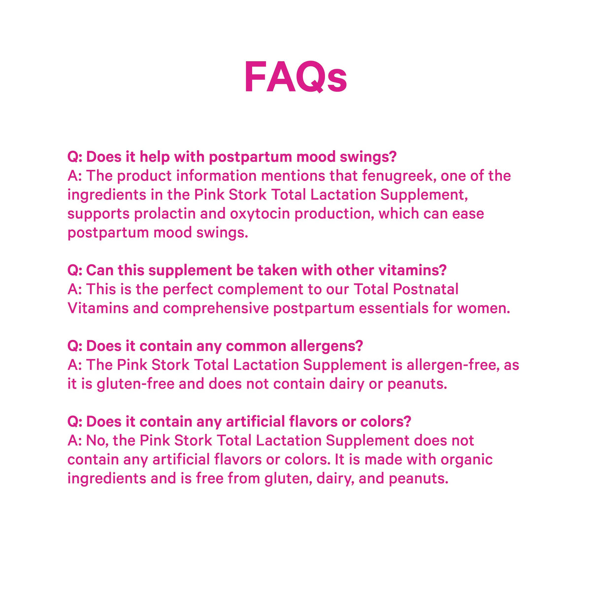 Pink Stork Total Lactation 30 day supply bottle
