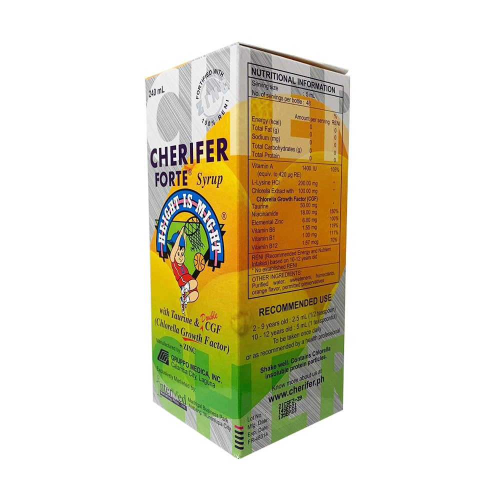 Cherifer Forte orange flavor syrup for children