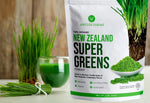 Close up of Antler Farms superfood greens powder texture